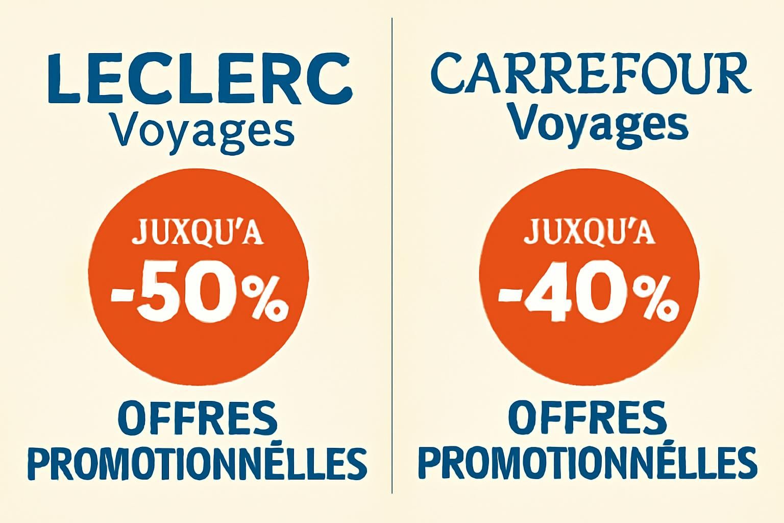comparez les offres et services de voyage leclerc et carrefour voyage pour choisir la meilleure agence de voyage selon vos besoins et votre budget.